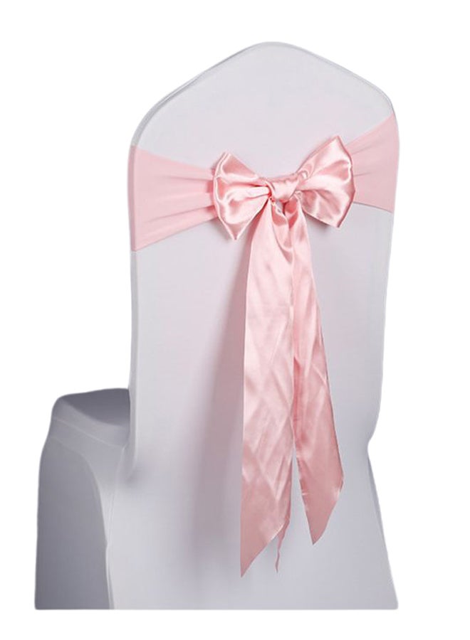Loquat Chair Sash Bow Elastic Back Tie Bands for Wedding/Party/Ceremony/Banquet Pink