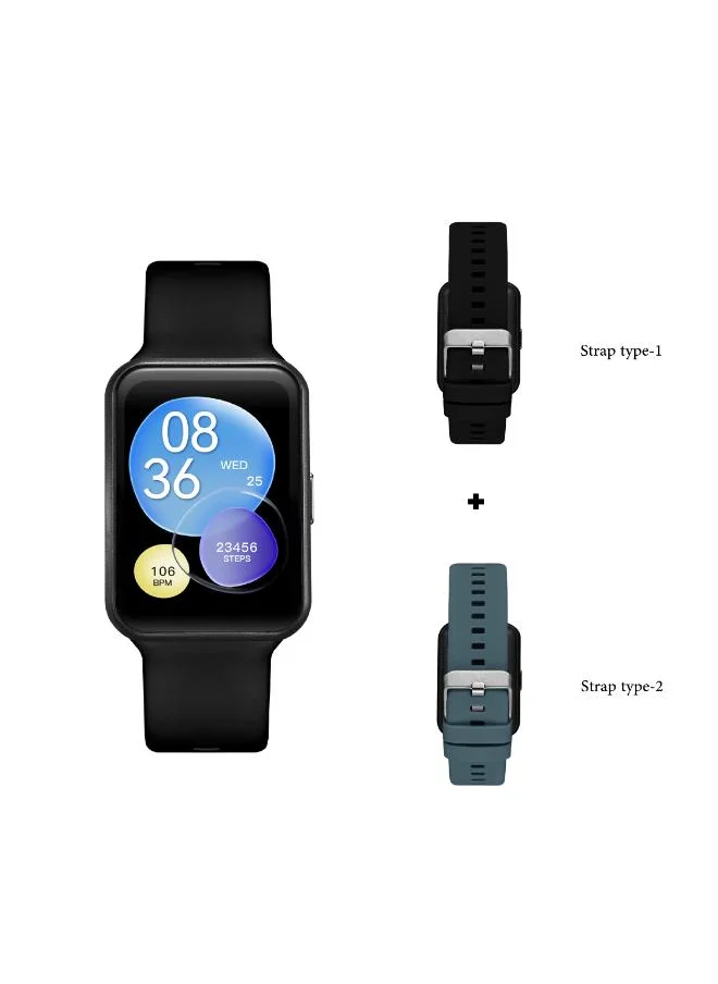 KENNETH SCOTT Kenneth Scott KBLZ-XSBBX Unisex Smart Display Watch & Silicone Strap Black & Gun Metal