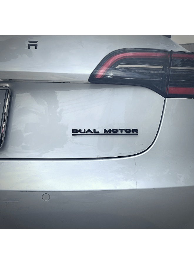 أتش بي أس شارة كروم ثلاثية الأبعاد "Dual Motor" – قطعة واحدة – متوافقة مع سيارات تسلا موديل 3 / X / Y - Image 4