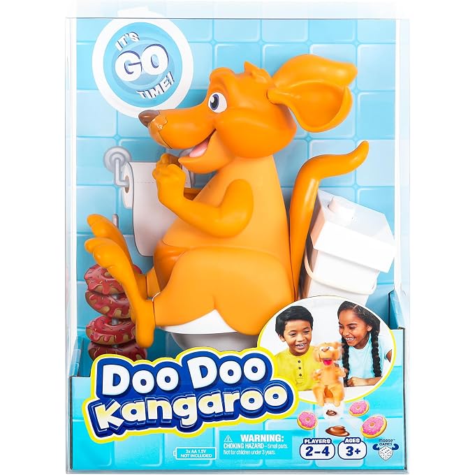 MOOSE Games Doo Doo Kangaroo Game. Feed Him Until He's Gotta Go! Grab The Donuts and Dodge The Doo Doos. Collect The Most Donuts to Win - Image 1