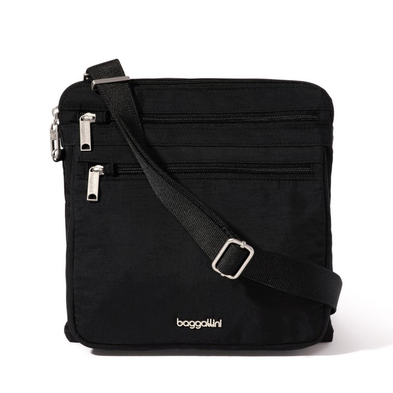 Baggallini Securtex Anti-Theft Large Crossbody 10"x10" Travel Purse with RFID, Locking Zippers & Cut-Resistant Strap - Image 1