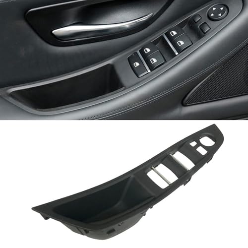 Goodithy Driver Door Handle Window Lift Switch Cover Front Left Armrest Door Pull Handle Panel Trim Replacement for BMW 5 Series F10 F11 520i 523i 525i 528i 535i 20102017 Black - Image 1