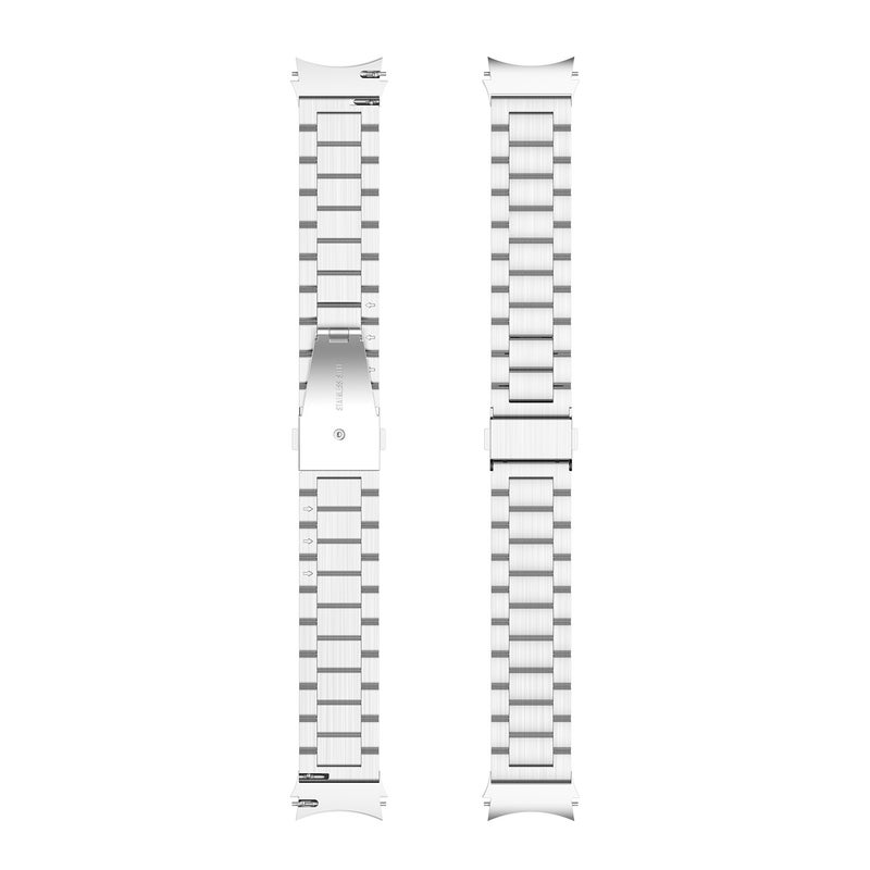 erorex For Samsung Galaxy Watch4 / Watch4 Classic Three Strains Steel Watch Band(Silver) - Image 2