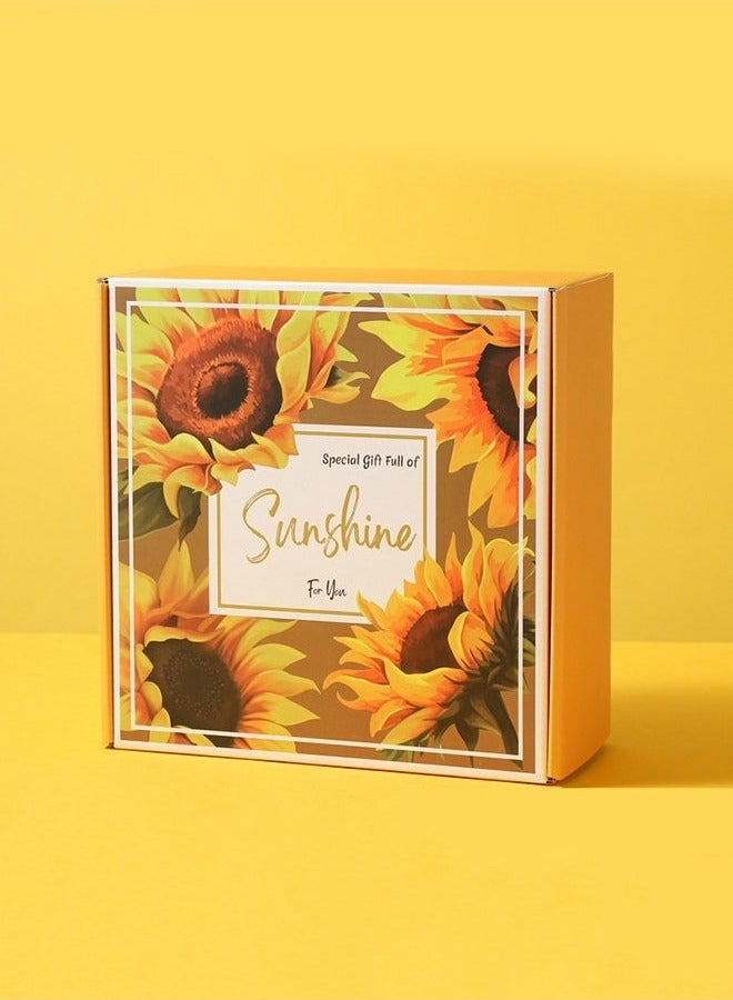 Arabest Gift Basket for Women - Sunflower Gift Box Set Contains 10 Items with Blanket, Get Well Soon Gift Basket, Women's Relaxing Spa Treatment Set Friendship, Female Friend Gift - Image 2