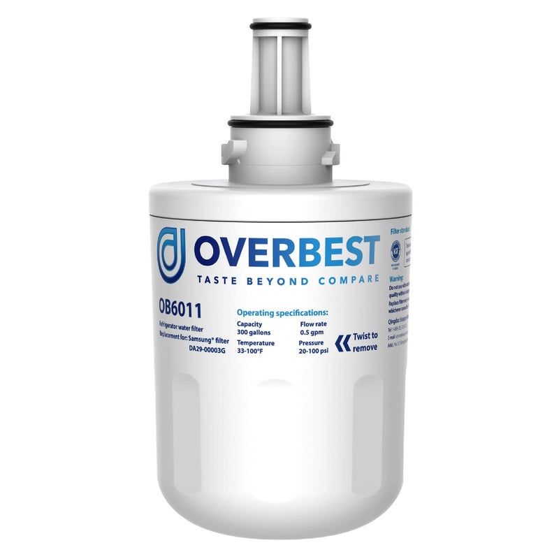 Overbest DA29-00003G Refrigerator Water Filter, Replacement for Samsung DA29-00003G, DA29-00003B, DA29-00003A, Aqua-Pure Plus, HAFCU1 - Image 1