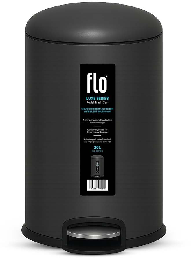 Dustbin - luxe  black 20l