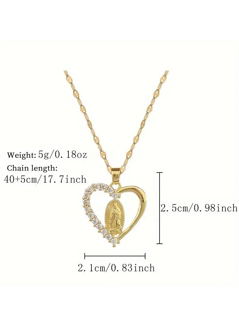 Home Clearance Sale Rhinestone With Stainless Steel Chain Necklace For Girls Jewelry Gifts  - Image 2