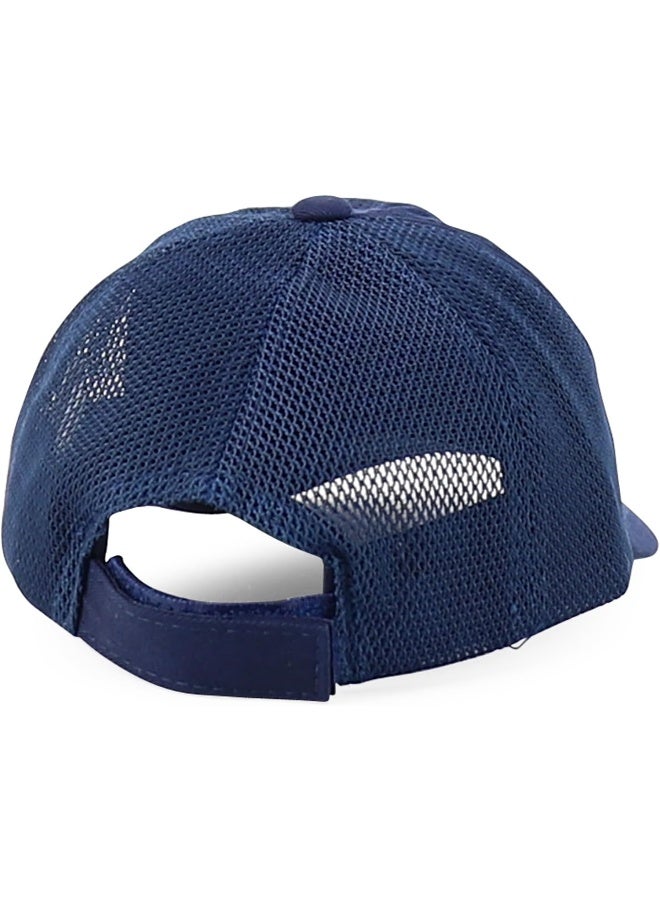 Trendy Apparel Shop Trendy Apparel Shop Infant Size Unstructured Adjustable Trucker Mesh Baseball Cap - Navy  - Image 4