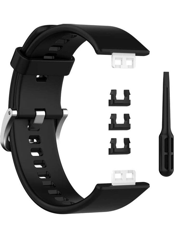 Alyashmac Strap Watch Band For Huawei Watch Fit Wristband Replace Bracelet Black - Image 1