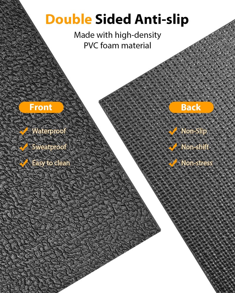 Rellfit Foldable Rubber Treadmill Mat - Exercise Bike Mat with Waterproof Non-Slip Shock Absorption, Exercise Equipment Mat to Protect Floor for Home Gym Workout - Image 5