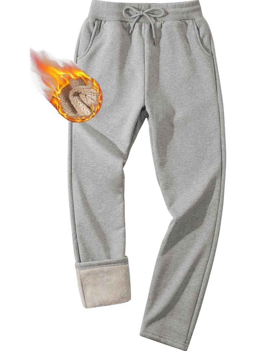 Ghassy Co. - Men's Ultra Thermal Winter Sherpa Lined Active Running Normal Leg Jogger Sweatpants - Image 1