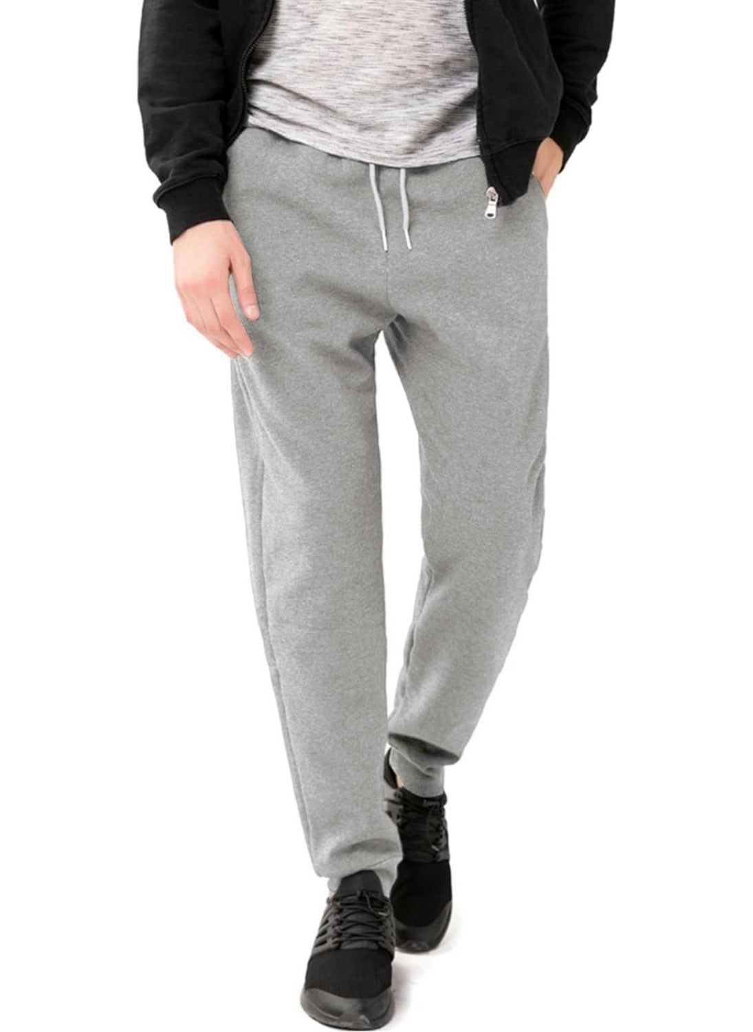Ghassy Co. - Men's Ultra Thermal Winter Sherpa Lined Active Running Normal Leg Jogger Sweatpants - Image 1