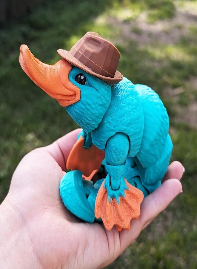 VUNDO 3D Printed Articulated Platypus, Flexible Dynamic Animals Toys,Easter Basket Stuffers Prefilled Easter Egg Fillers, Adults Fidget Toys for Autism ADHD (Small-6Inch) - Image 2