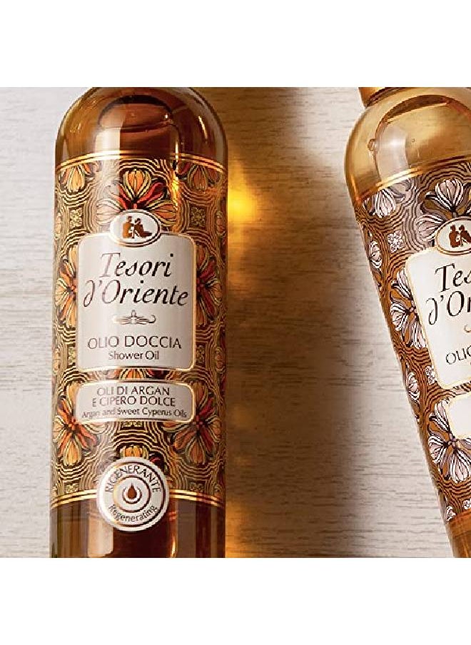 Tesori d'Oriente Shower Oil with Argan Oil & Sweet Cyprus Premium Cleansing and Soothing Shower Oil for Women 8.45 fl oz [Made in Italy] (Argan & Sweet Cyprus)  - Image 3