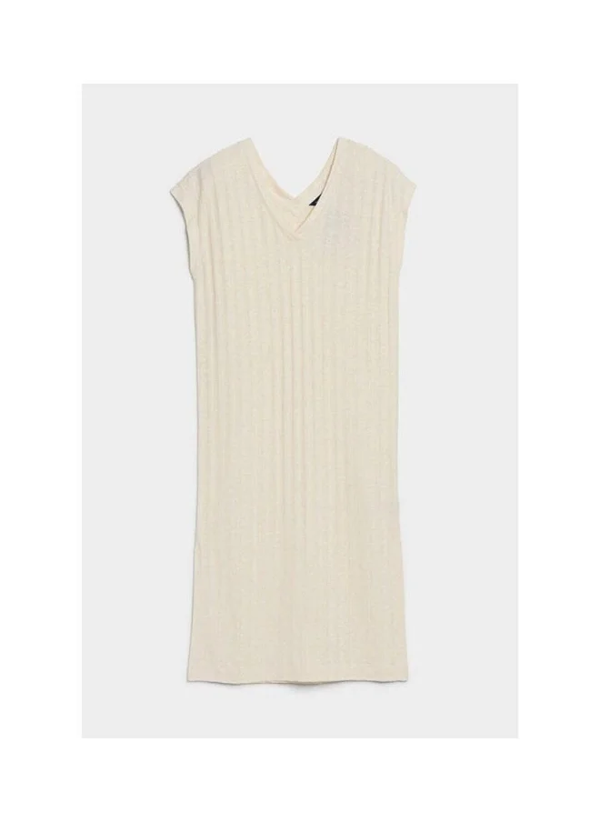 GANT Ribbed V-Neck Dress