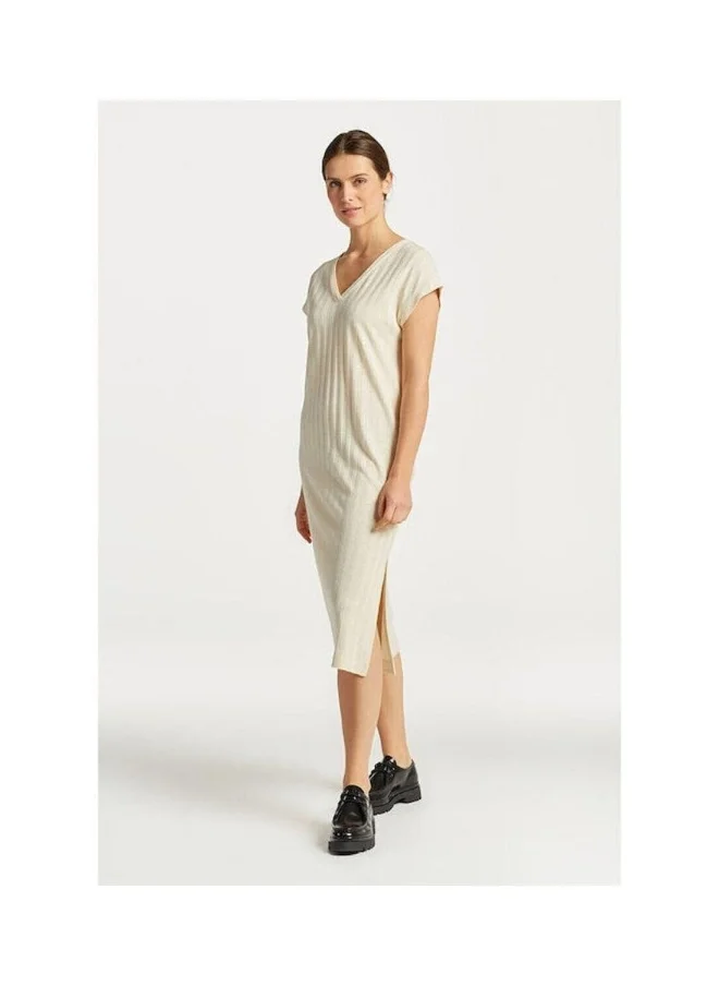 GANT Ribbed V-Neck Dress