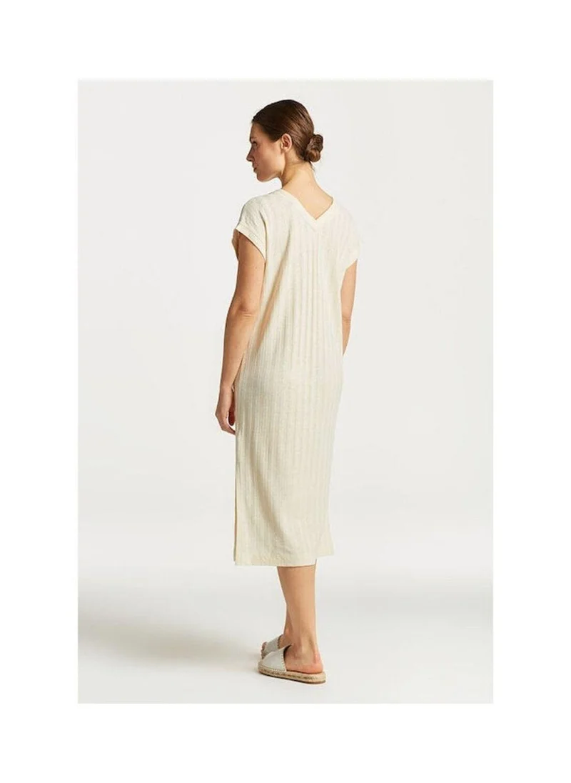 GANT Gant Linen Rib Sleeveless V-Neck Dress