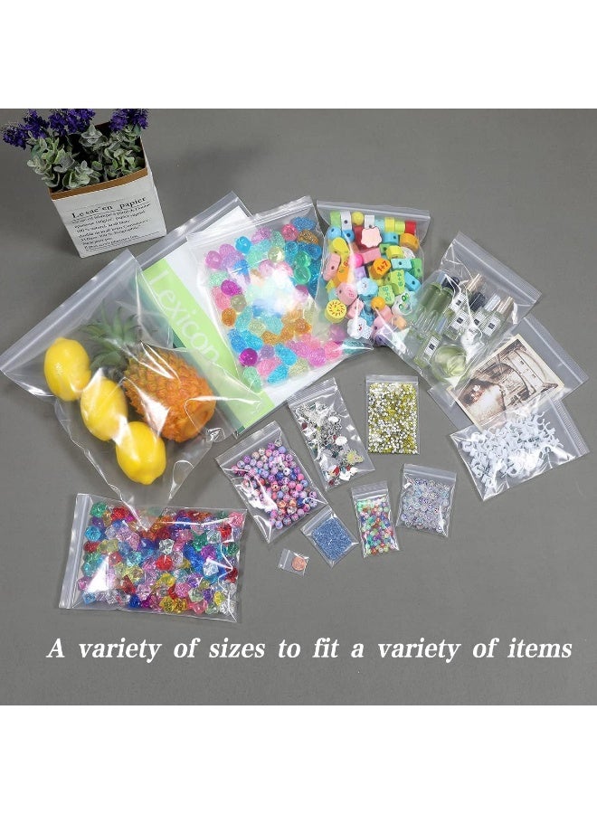 Neonix 100-Piece Reusable Zip Lock Plastic Packaging Bags Set Clear 8x12cm - Image 2