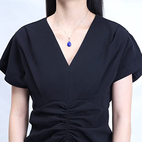 GAVU Blue Lapis Lazuli Necklace, Teardrop Crystal Necklaces for Women - Image 2