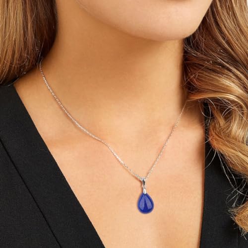 GAVU Blue Lapis Lazuli Necklace, Teardrop Crystal Necklaces for Women - Image 4