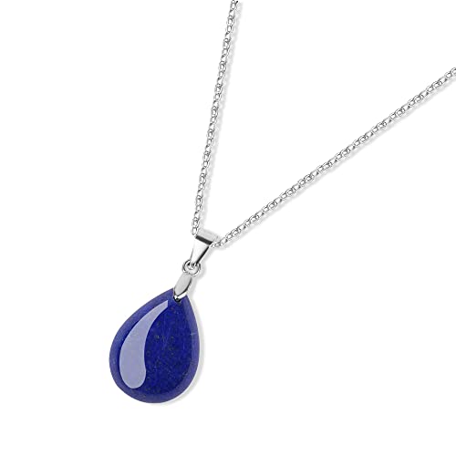 GAVU Blue Lapis Lazuli Necklace, Teardrop Crystal Necklaces for Women - Image 1