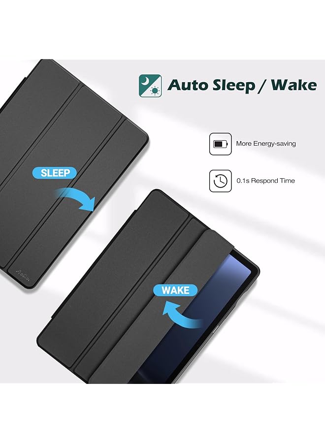 Procases Case For Galaxy Tab S9 Fe Plus S9 Fe+ 12.4 Inch 2023 Sm-X610 Sm-X616B With S Pen Holder Smart Cover With Clear Transparent Back And Soft Tpu Bumper For Galaxy Tab S9 Fe+ Plus -Graphite - Image 5