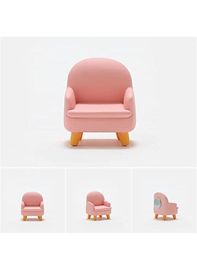 Generic 3D Cute Sofa Fridge Magnet - Magnetic Sticker 3D Design Fine Workmanship Solid Simulation Sofa Fridge Magnet for Refrigerators （Pink）  - Image 3