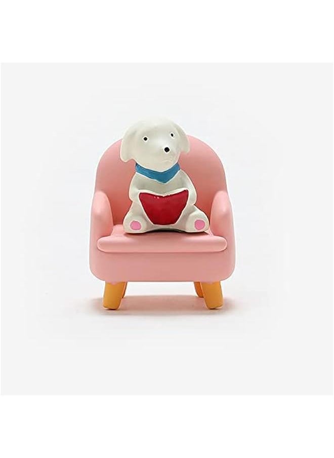 Generic 3D Cute Sofa Fridge Magnet - Magnetic Sticker 3D Design Fine Workmanship Solid Simulation Sofa Fridge Magnet for Refrigerators （Pink）  - Image 5