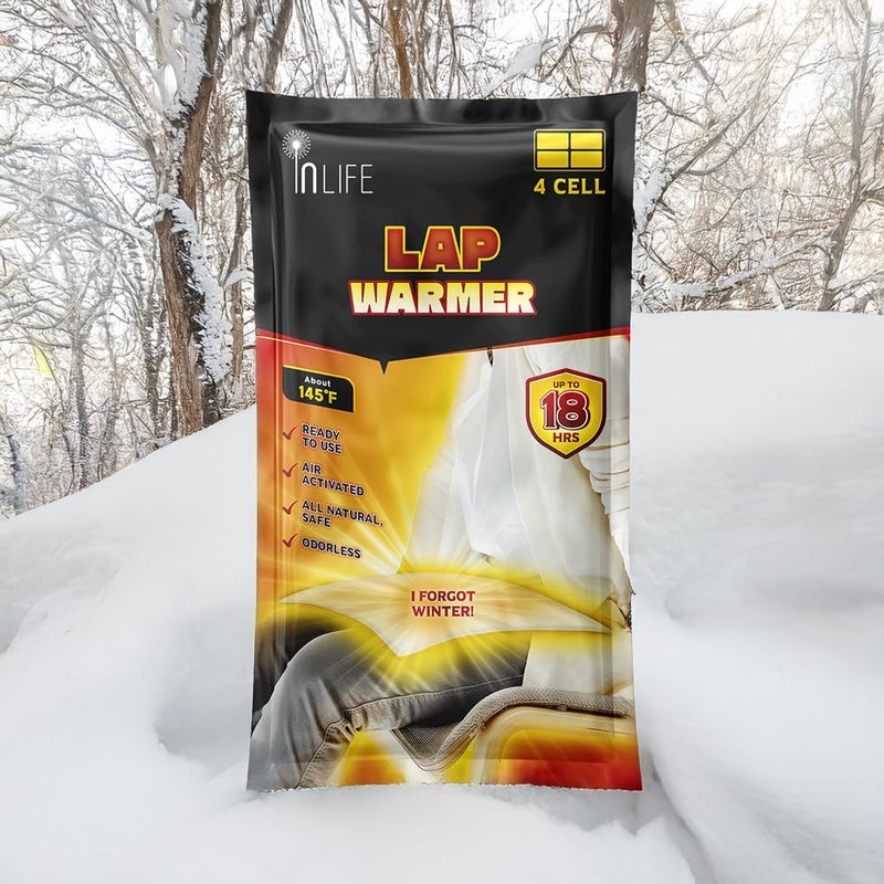 InLife Super Warmer for Lap and Body | All Natural & Safe, Instant Quick Heat, Easy & Comfort | Bigger & Wider Size, Air Activated, Single Use, Stable & Long-Lasting | Odorless, 1 Pack - Image 1