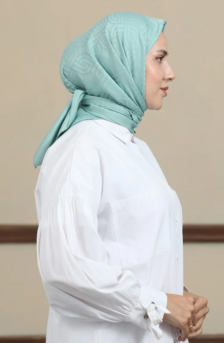 Sefa Merve Jacquard Scarf 90167-05 Almond Green