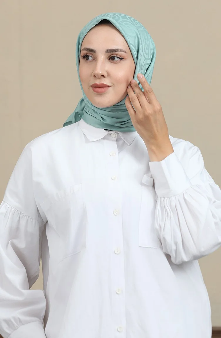 Sefa Merve Jacquard Scarf 90167-05 Almond Green
