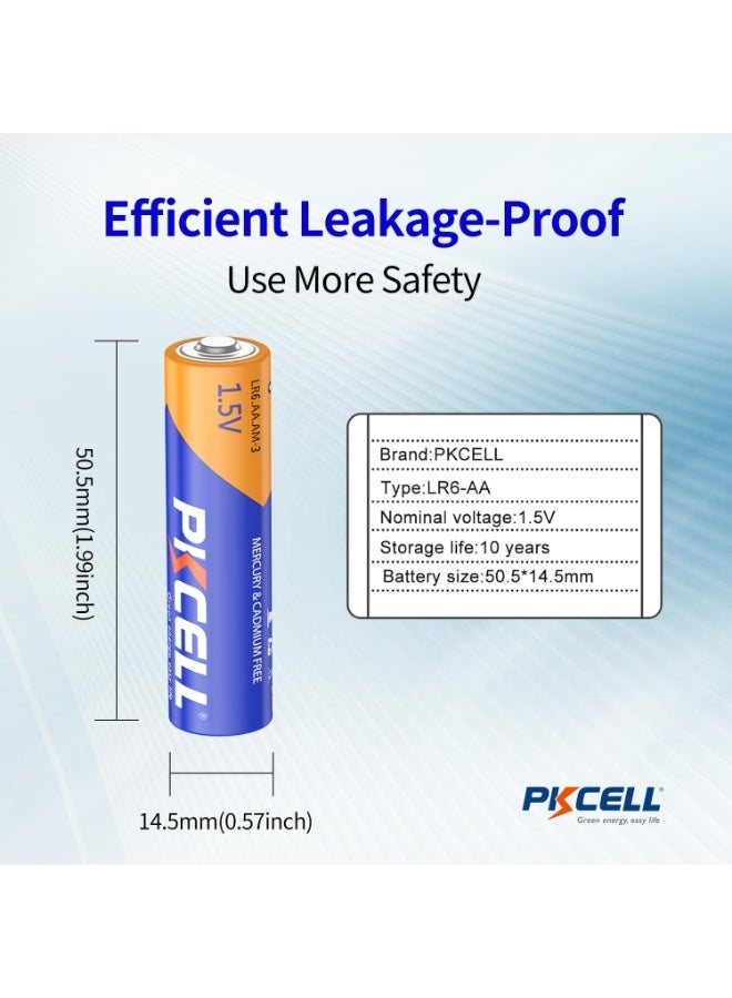 بي كي سيل 20 Pack AA Batteries, 1.5V High Performance Alkaline Double AA Battery for Keyboards, Clocks, Toys, Remote Controls (10-Year Shelf Life) - Image 4