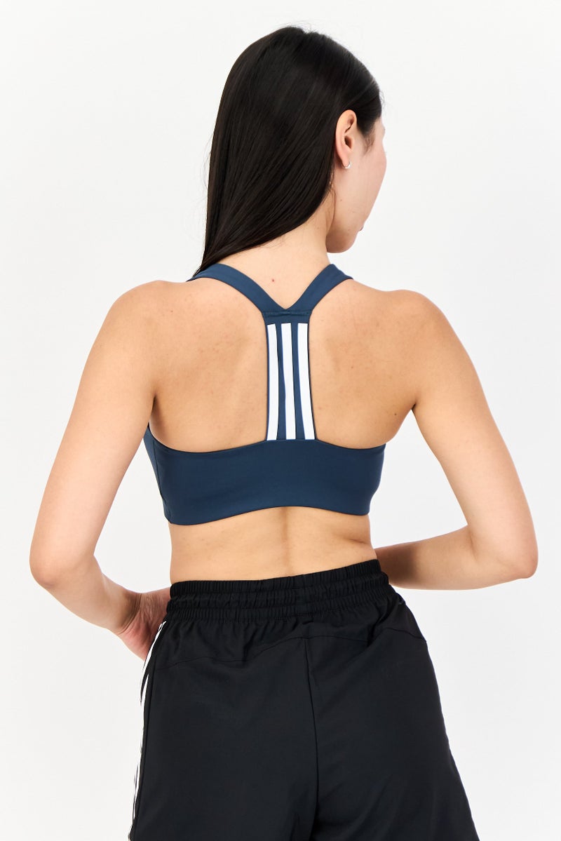 Adidas Women Sportswear Fit Padded Sports Bra, Stone Blue - Image 2