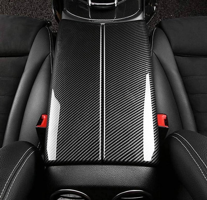 Car Carbon Fiber Armrest Box For Mercedes Benz E Class W213 2016-2019 - Image 2