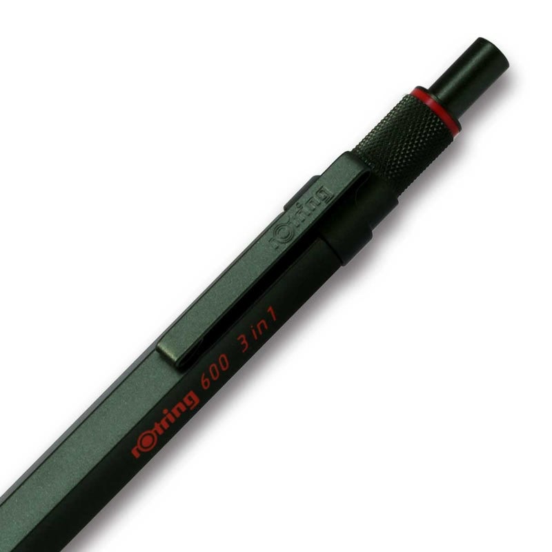 Rotring قلم روتراينج متعدد الألوان كاموفلاج أخضر 600 3 في 1 2159368 قلم روتراينج ميكانيكي للكتابة الدقيقة قرطاسية ألمانية قلم رسم محترف قلم حبر جاف - Image 3