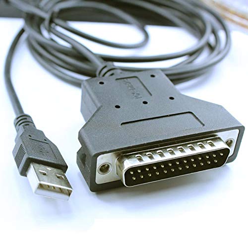 Washinglee USB Programming Cable for Fanuc CNC DNC, USB to DB25 Male Console Cable for Fanuc, Built in FTDI Chip (6FT/1.8M) - Image 1