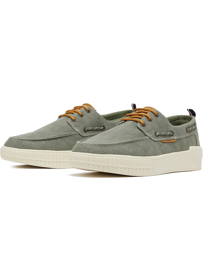 U.S. Polo Assn. Men's Khaki Low-Top Sneakers - Lightweight Slip-On Design with Iconic Branding for a Clean Look