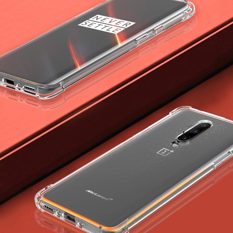 Osophter أوسوفتر لحافظة Oneplus 7T Pro شفافة مع زوايا معززة من TPU لامتصاص الصدمات غلاف مرن للهاتف المحمول لـ One Plus 7T Pro 5G مكلاREN (شفاف) - Image 4