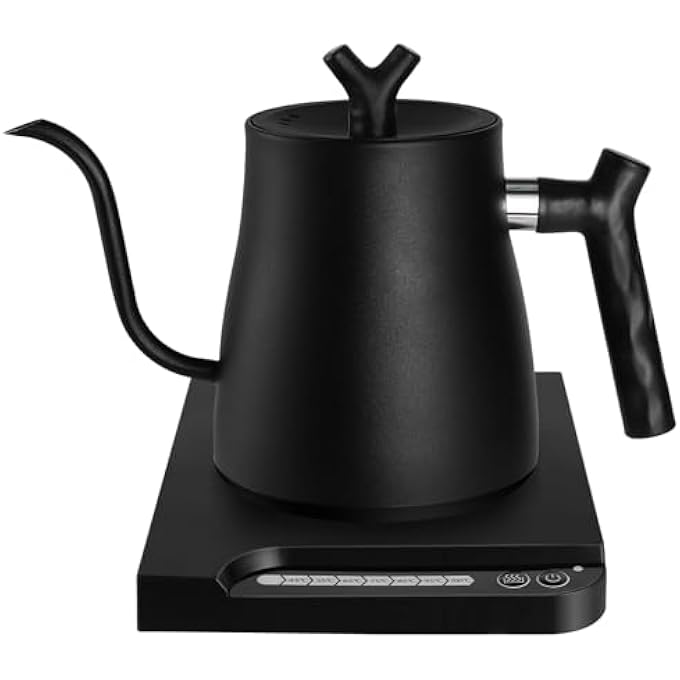 perforlld Electric Temperature Control Gooseneck Kettle 304 Stainless Steel Electric Water Kettle  Coffee Kettle With Automatic Temperature Control Touch Screen Panel 1000W Quick Heating1L - Image 2
