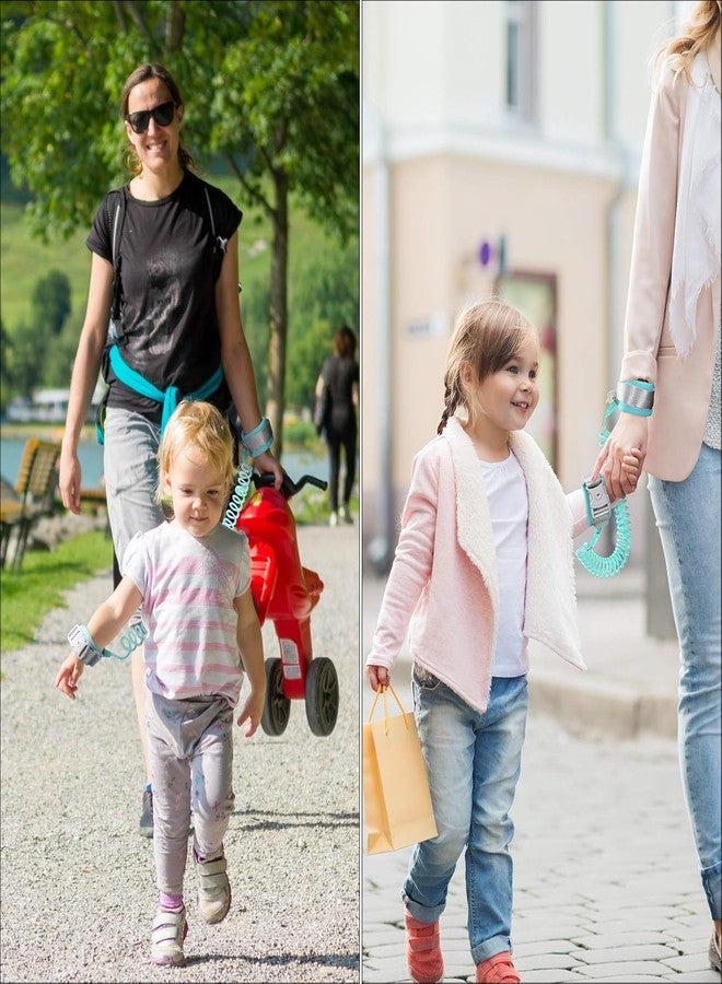 VARNH Child Safety Wrist Strap with Key Lock, Night Reflective Wire Rope - Baby Anti-Lost Harness for Outdoor Travel - Comfortable, Adjustable & Tangle-Free Leash (Multicolor-1pcs) - Image 3