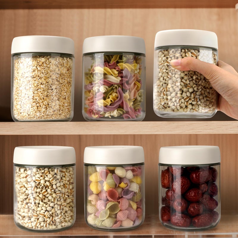 EONJOE 6-Pack 16oz Glass Jars with Lids for Food Storage Meal Prep Airtight - Image 5