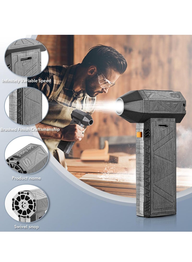 130,000 RPM wireless blowers and vacuum cleaners, dry electric blowers for automotive dust removal, high-power fans, barbecue leaf cleaning - Image 2