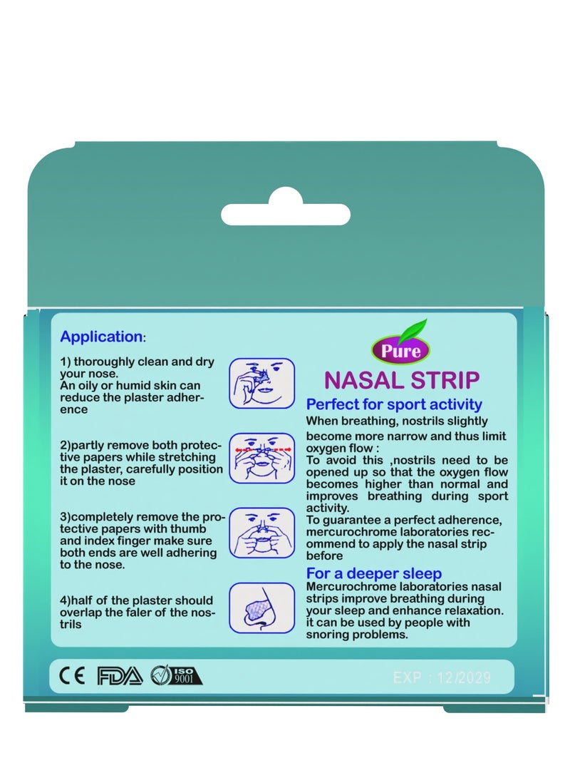 بيور شرائط لاصقة للأنف مضادة للشخير وللتنفس بشكل أفضل -10 قطع - ميديم - Image 2