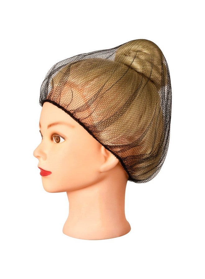 Smilco Nylon Hair Net Black 24Inch Sturdy Hair Nets Food Service 100Pcs Disposable Hairnets For Women & Men Perfect For Sleeping & Kitchen Food Service - Image 1