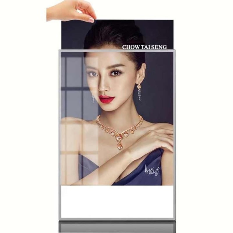 QAILUX Frame Slim LED Advertising Light Box Illuminated Poster Display Cafe Restaurants Menu Board Cinema Movie Poster Display Screen Aluminum Frame Tempered Glass Light Boxes (A3) - Image 3