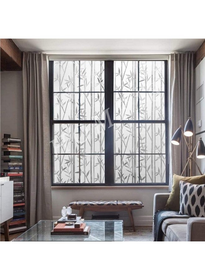 HOME13 Bamboo Glass Frosted Window Film Anti UV Privacy Self Adhesive Window Glass Sticker for Home & Offie (16"x50" Inch, Bamboo Glass Frosted) - Image 2