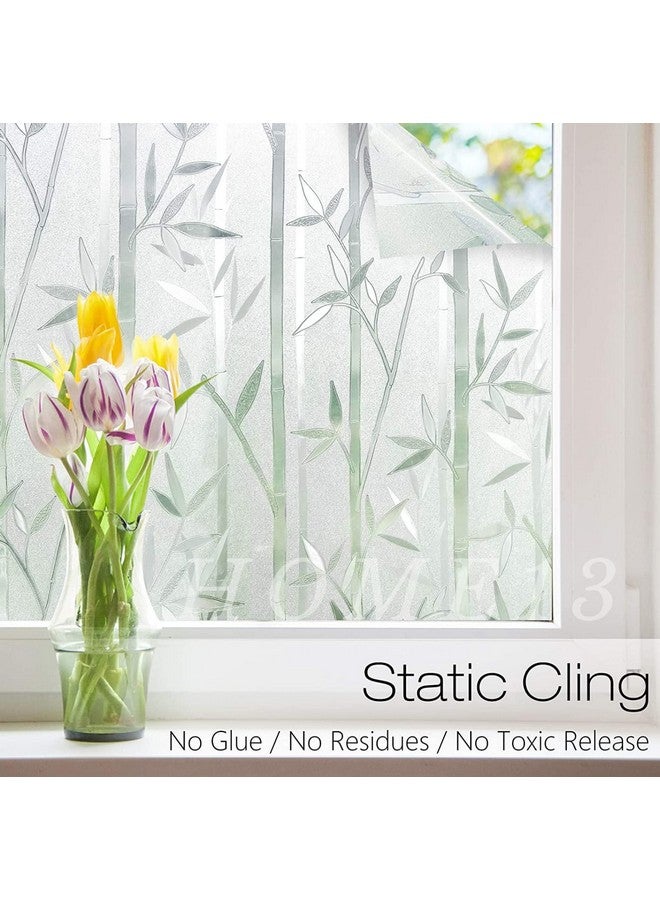 HOME13 Bamboo Glass Frosted Window Film Anti UV Privacy Self Adhesive Window Glass Sticker for Home & Offie (16"x50" Inch, Bamboo Glass Frosted) - Image 5
