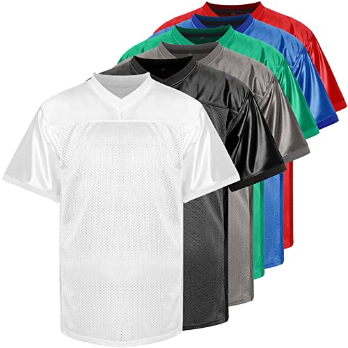 Phoneutrix Blank Football Jersey, Sports T-Shirt Hip Hop Jersey for Party (Small, White) - Image 1