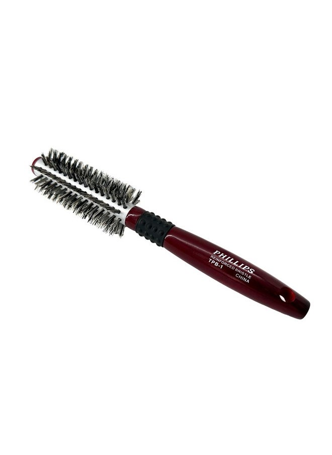 Phillips Brush Thermal Ceramic 1.5 Inch Round Hair Brush, 100% Pure Boar Bristles & Ergonomic Beech Wood Handle - Ceramic Barrel Brush Head For Styling & Volumizing All Hair Types, Tpb-1  - Image 2
