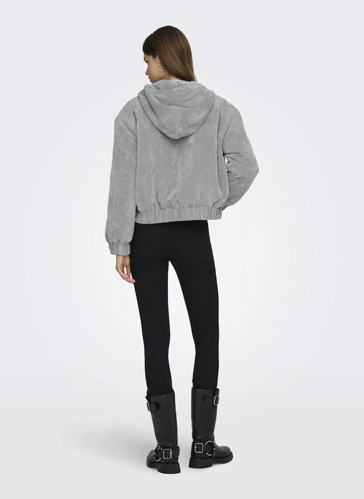 اونلي Onlsuva Corduroy Pad Short Zip Through Jacket